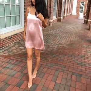 Urban Outfitters light pink slip dress
